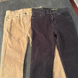 Crewcut corduroy pants size 12. Sand and charcoal